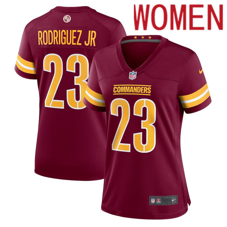 Women Washington Commanders #23 Chris Rodriguez Jr. Nike Burgundy Team Game NFL Jersey->women nfl jersey->Women Jersey